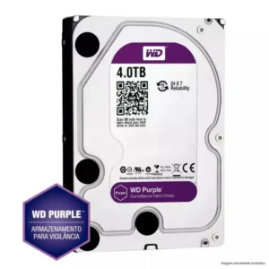 HD 4Tb Sata 3 Cache 64Mb Cache Purple WD40PURX CFTV Western Digital